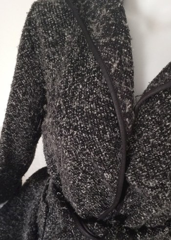 Gri Kuşaklı Yünlü Kabanı - Görsel 2