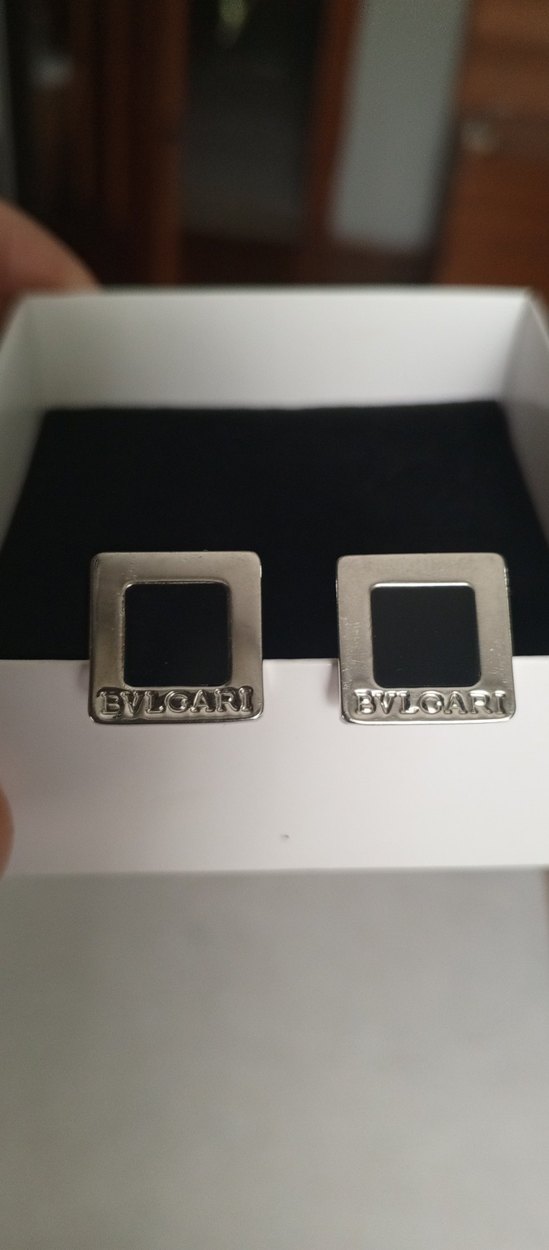 Siyah Kare Erkek Kol Düğmesi - Görsel 2