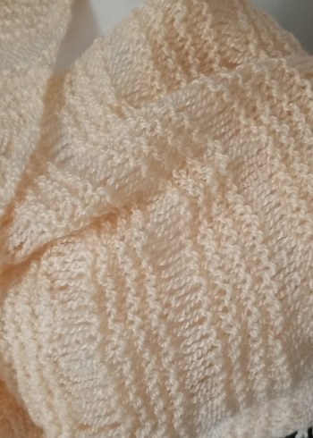 Bej Örgü Kadın Şal - Görsel 2