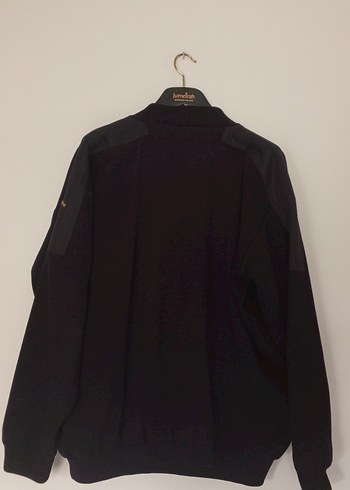 Siyah Erkek Fermuarlı yünlü Ceket - Görsel 3