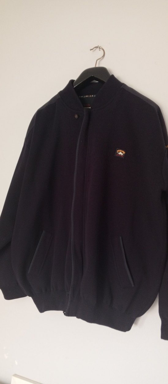 Siyah Erkek Fermuarlı yünlü Ceket - Görsel 2