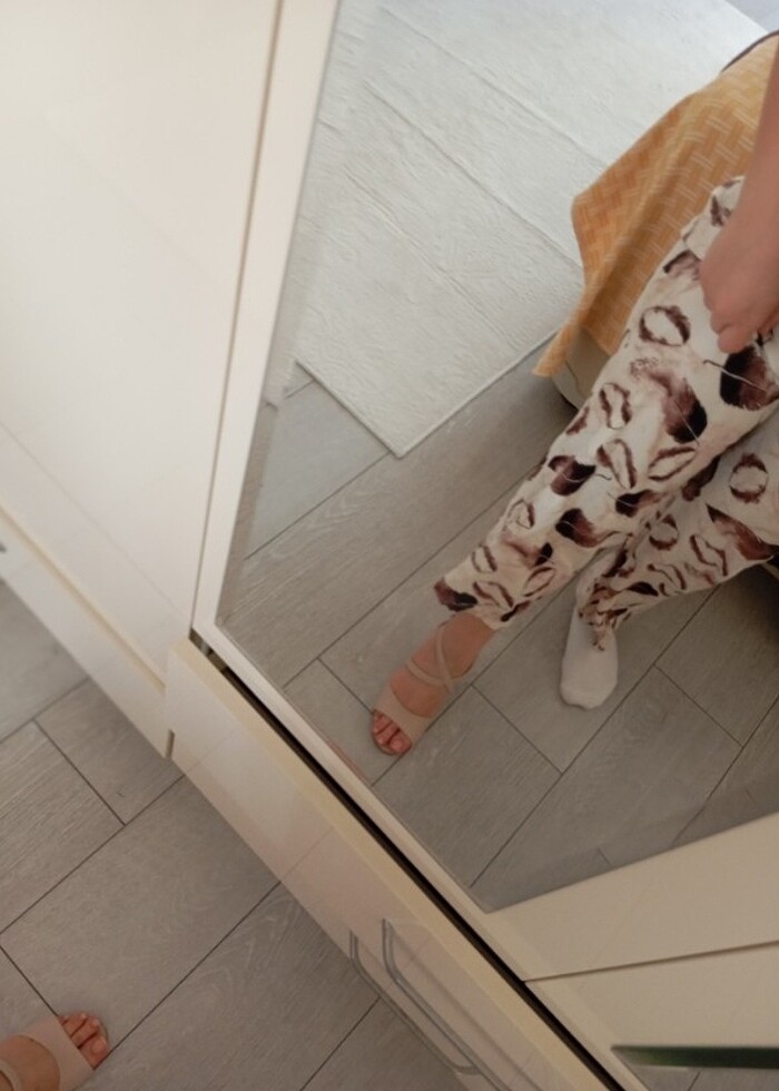 Kadın topuklu ayakkabı bej renk - Görsel 5