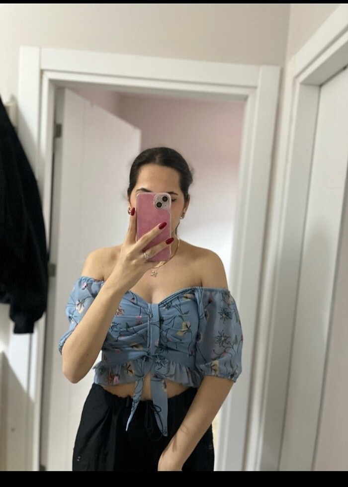 Mavi balon kol bluz trendyolmilla - Görsel 2