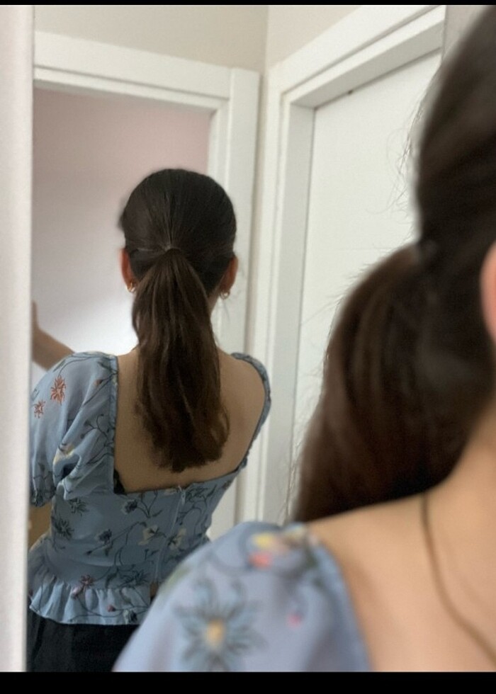 Mavi balon kol bluz trendyolmilla - Görsel 3