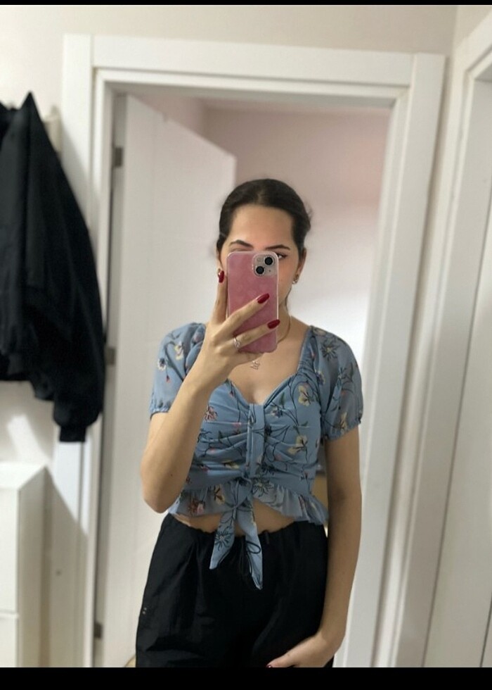 Mavi balon kol bluz trendyolmilla - Görsel 4