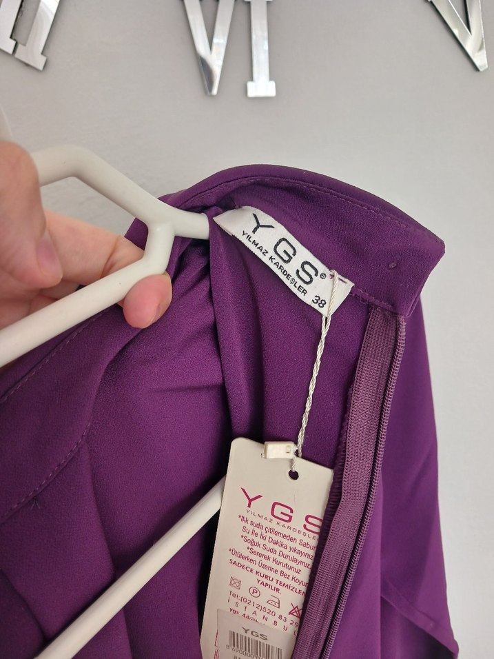 Püsküllü, Uzun Kollu Mor Kadın Gömlek - Görsel 4