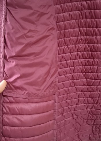LC Waikiki Bordo Fermuarlı Uzun Kadın Yelek
