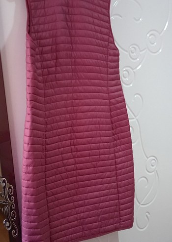 Bordo Fermuarlı Uzun Kadın Yelek - Görsel 5