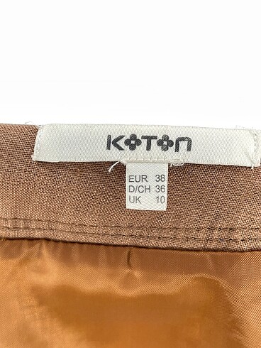 38 Beden kahverengi Renk Koton Mini Etek %70 İndirimli.