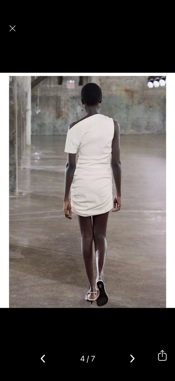 Zara zw collection drapeli kısa elbise - Görsel 3