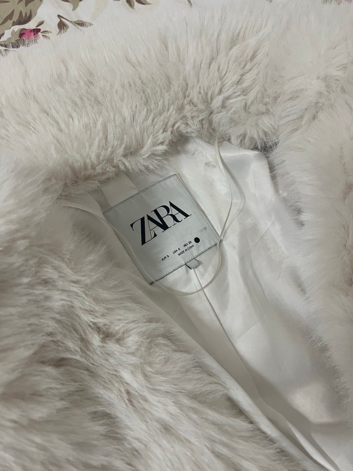 Zara beyaz Kürk - Görsel 5