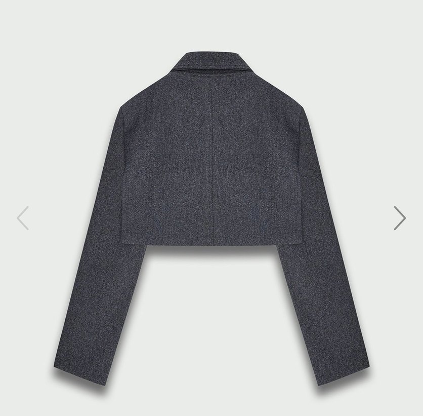 Düğmeli Gri Denim Midi Kadın Ceket - Görsel 3