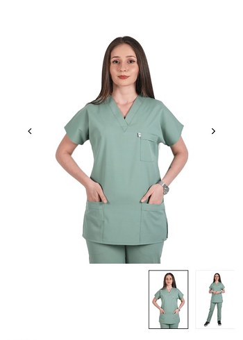 tesettür scrubs 80 cm hastane üniforma