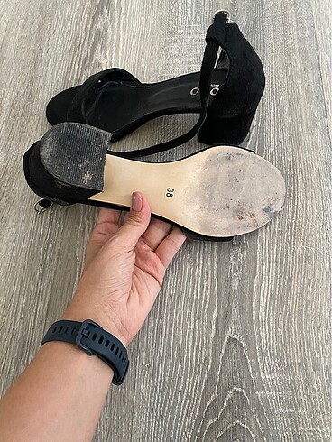 38 Beden siyah Renk Topuklu ayakkabı kısa topuk