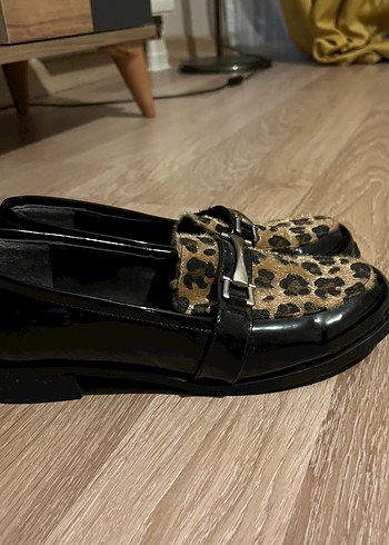 Leopar Desenli Tokalı Kadın Loafer - Görsel 2