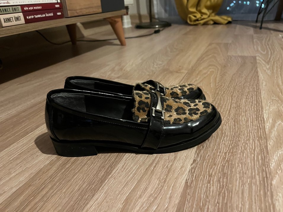 Leopar Desenli Tokalı Kadın Loafer - Görsel 2