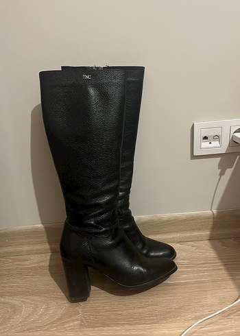 Tamer Tanca Siyah Deri  Kadın Çizme - Görsel 2