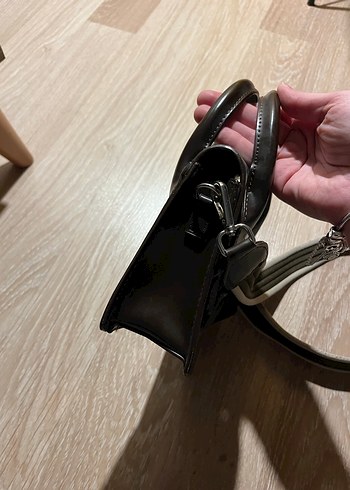 Acı Kahverengi Deri Tokalı Kadın Çanta - Görsel 4