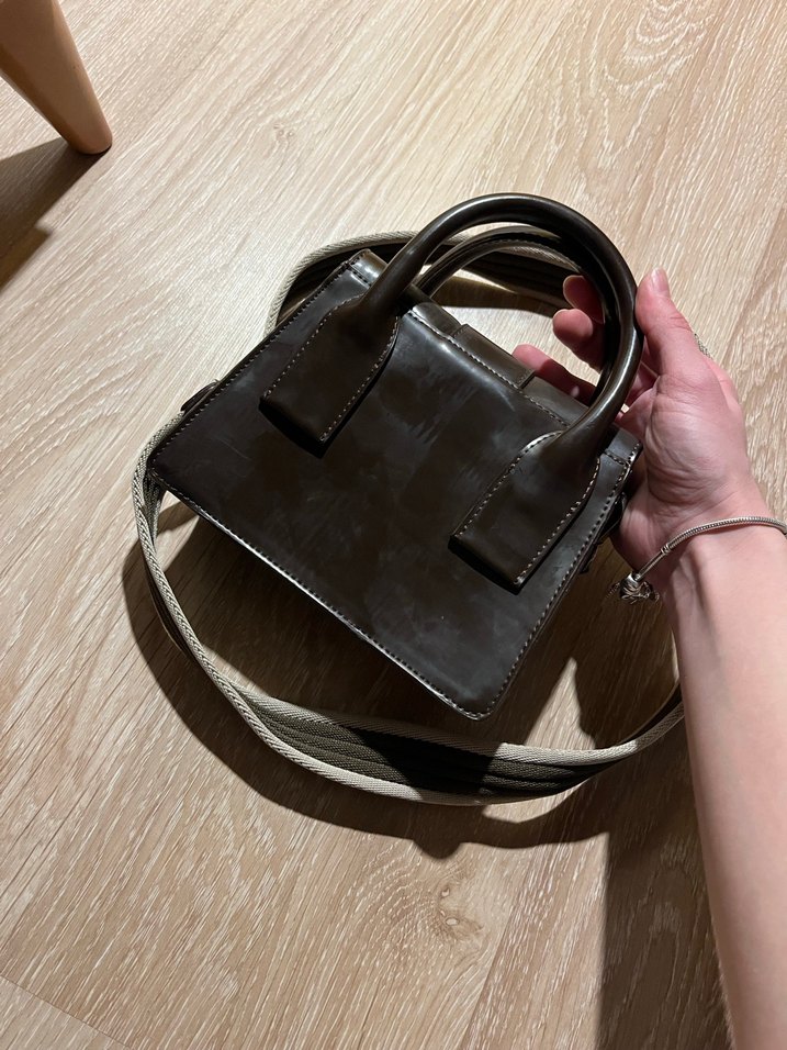 Acı Kahverengi Deri Tokalı Kadın Çanta - Görsel 3