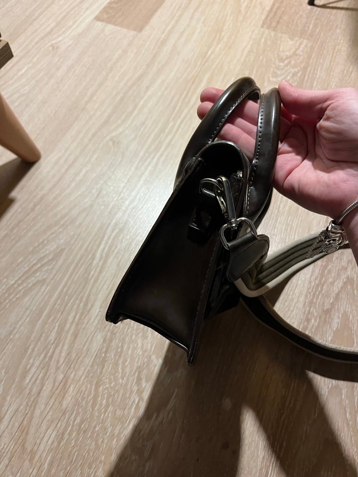 Acı Kahverengi Deri Tokalı Kadın Çanta - Görsel 4