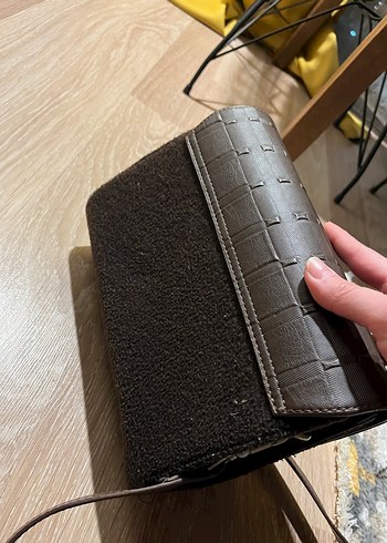 Yargıcı Acı Kahverengi Deri Tokalı Kadın Çanta - Görsel 3