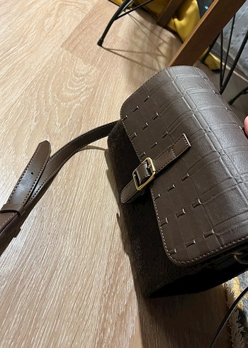 Yargıcı Acı Kahverengi Deri Tokalı Kadın Çanta - Görsel 2