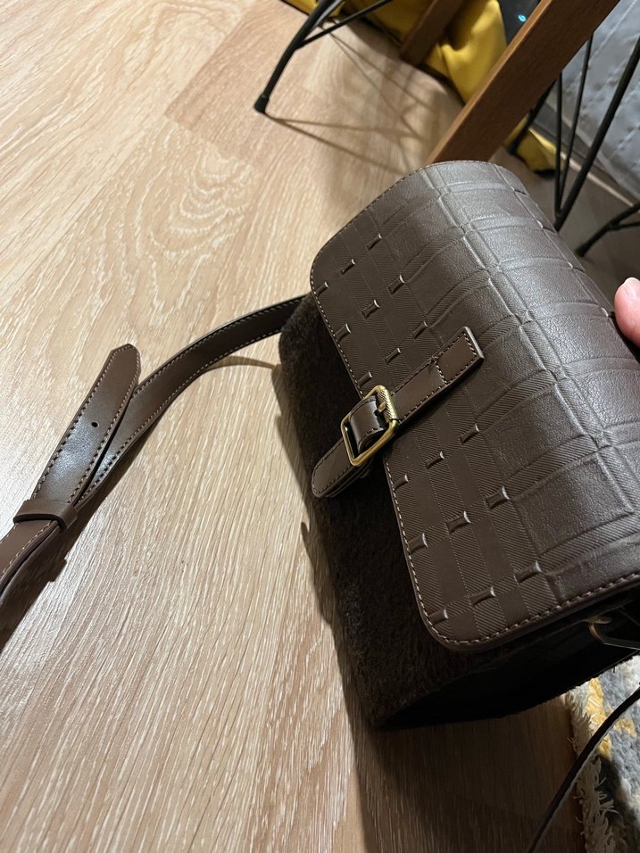 Yargıcı Acı Kahverengi Deri Tokalı Kadın Çanta - Görsel 2