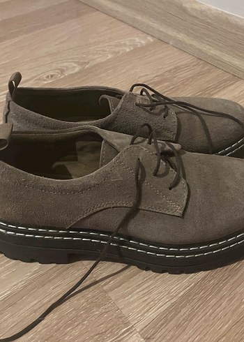 Kahverengi Süet Kadın Oxford Platform Ayakkabı - Görsel 5