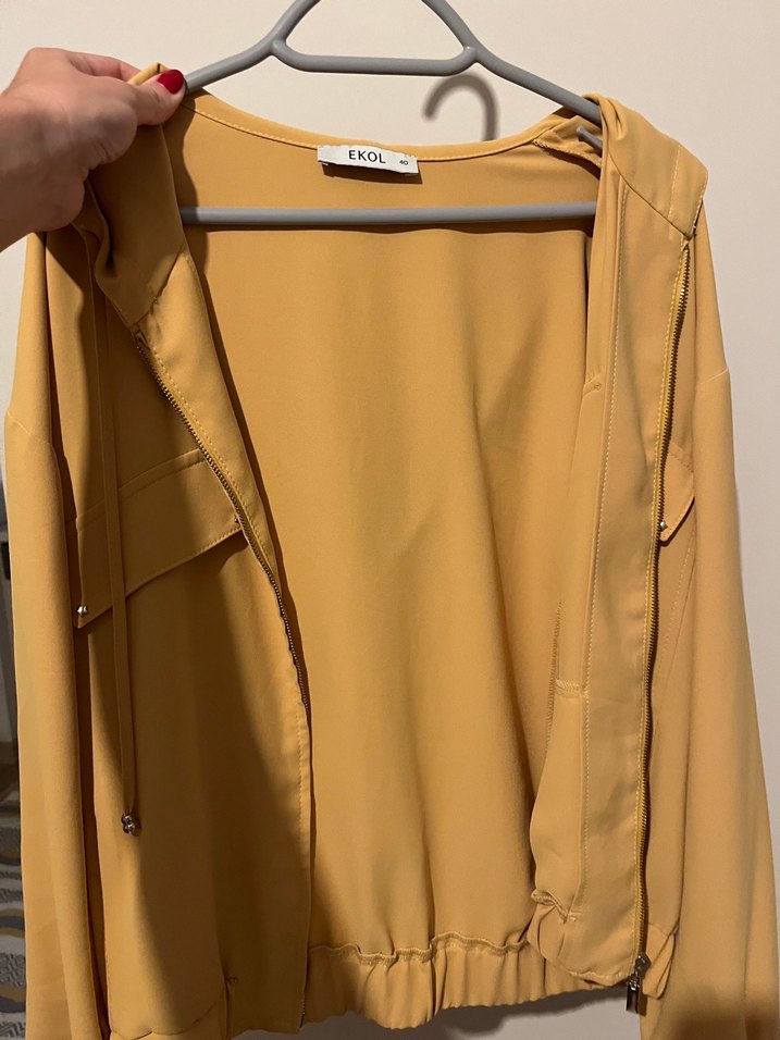 Sarı Ekol Polyester Üst Ceket - Görsel 5