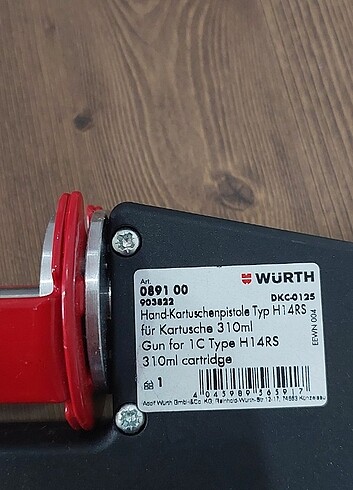  Beden WURTH PROFESYONEL SİLİKON TABANCASI