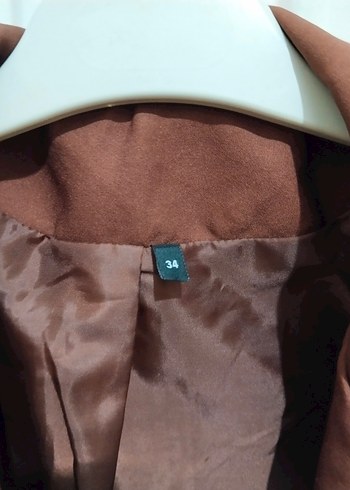 Kahverengi Düğmeli Kadın Blazer Ceket - Görsel 3