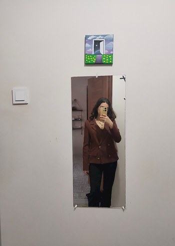 Kahverengi Düğmeli Kadın Blazer Ceket - Görsel 5