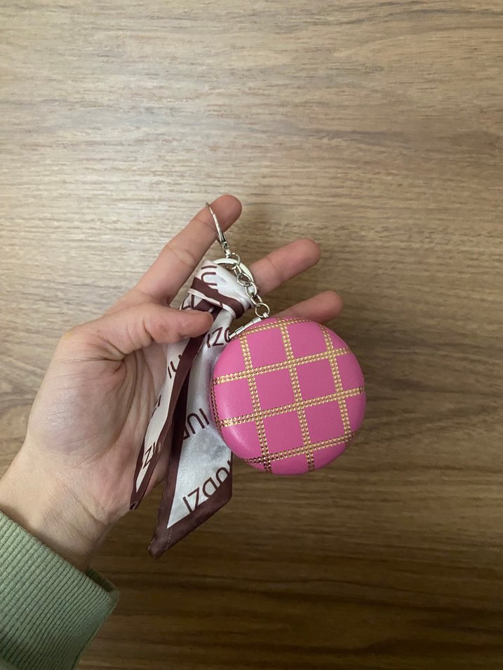 Püsküllü Pembe Kadın Anahtarlık - Görsel 3