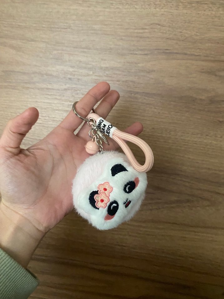 Pembe Kabartmalı Peluş Anahtarlık - Görsel 3