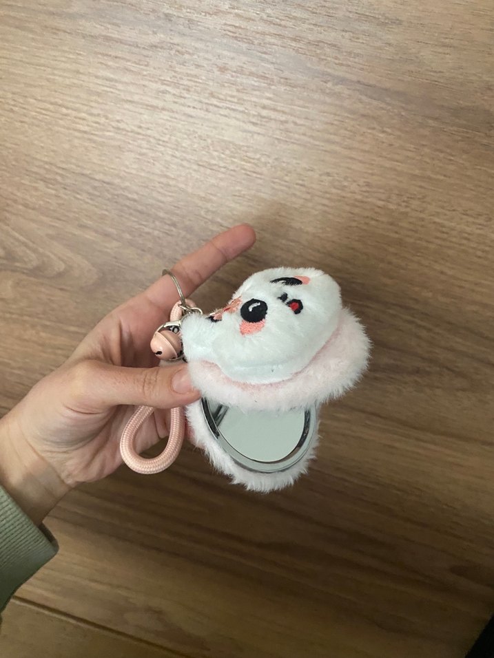 Pembe Kabartmalı Peluş Anahtarlık - Görsel 2