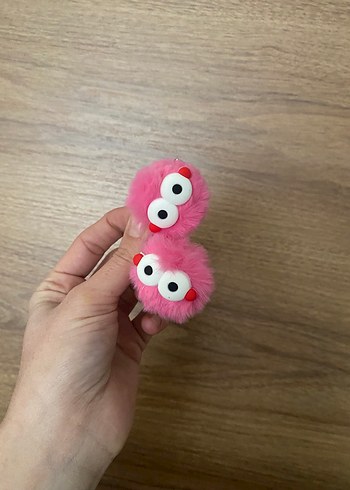 Püsküllü Pembe Çocuk Toka - Görsel 3