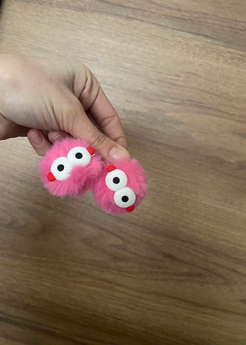 Püsküllü Pembe Çocuk Toka - Görsel 2