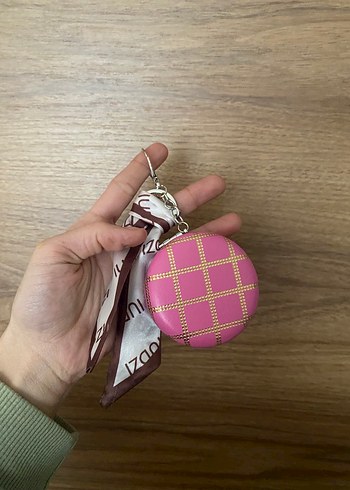 Püsküllü Pembe Kadın Anahtarlık - Görsel 3