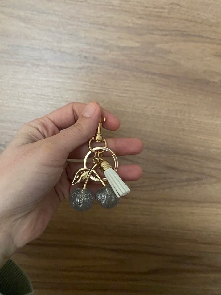 Bohem Gri Püsküllü Kadın Anahtarlık - Görsel 3