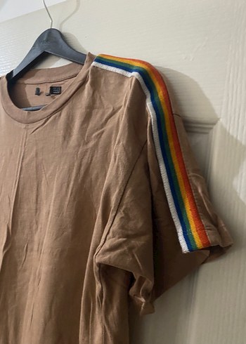 Bej Kısa Kollu Hamile Tişörtü - Görsel 2