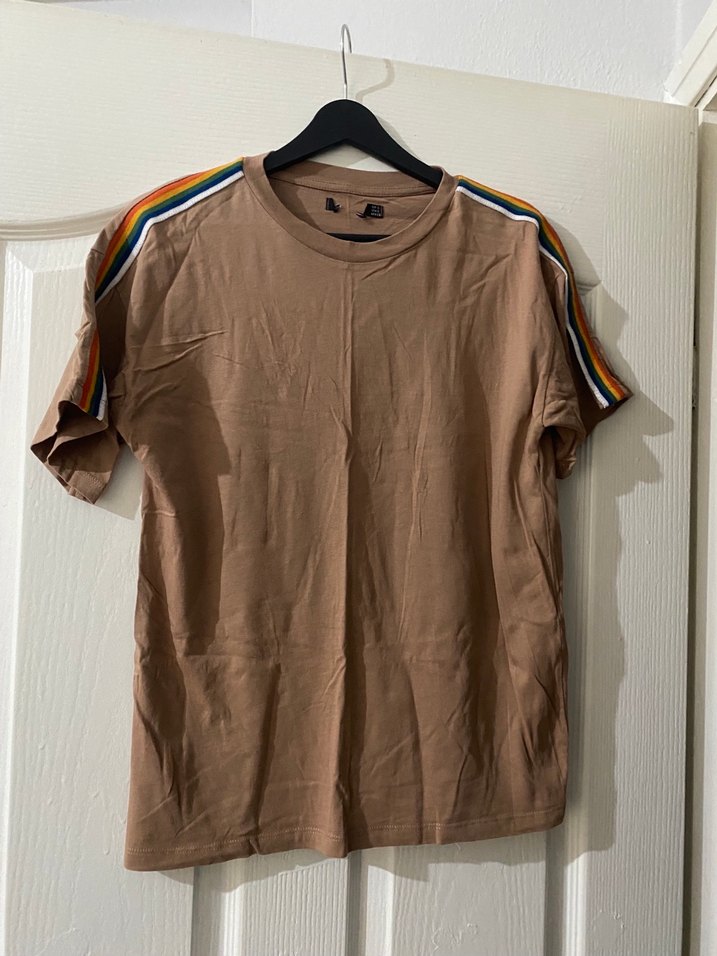 Bej Kısa Kollu Hamile Tişörtü - Görsel 3