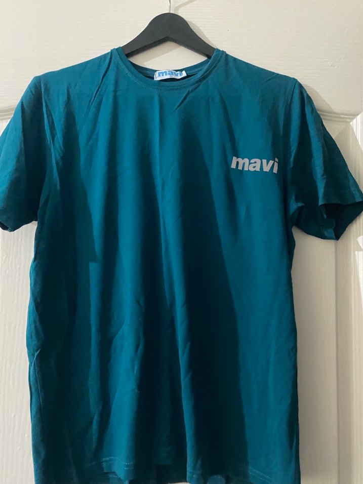 Mavi Erkek Koyu Mavi Baskılı Tişört - Görsel 2