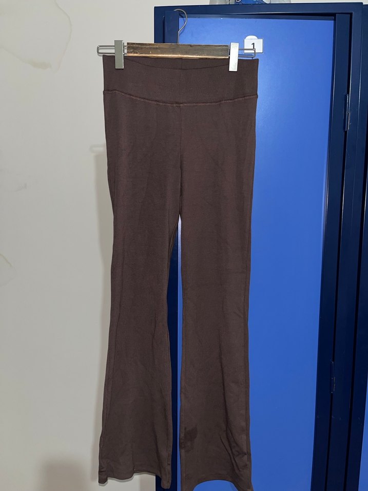 Kahverengi Kadın Midi İspanyol Paça Pantolon - Görsel 2