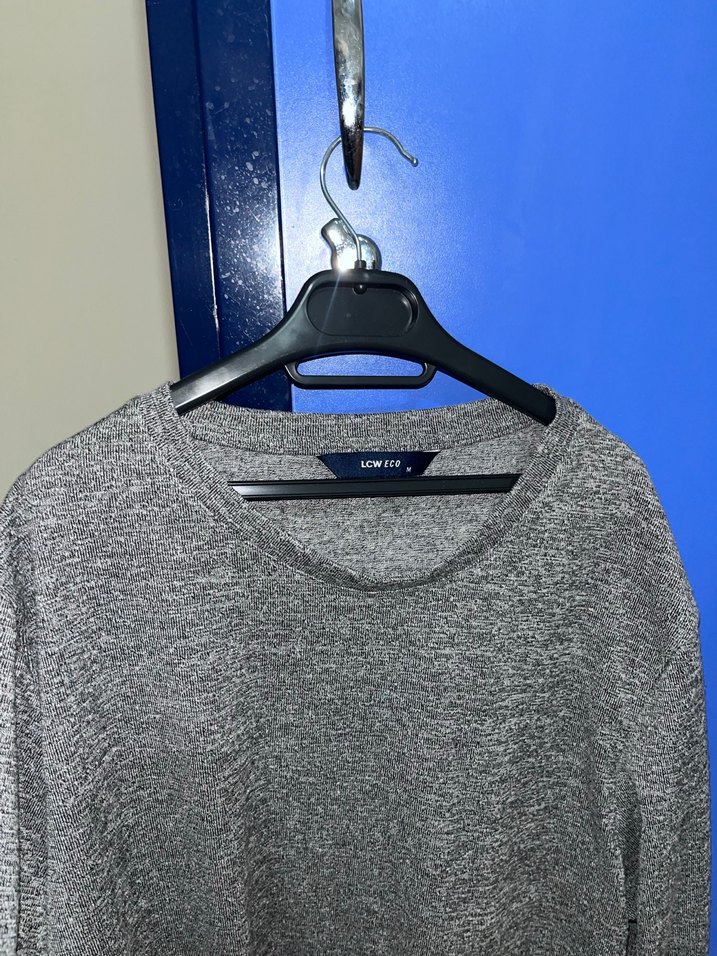 Gri Salaş Uzun Kollu Kazak - Görsel 2