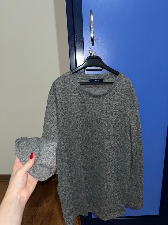 Gri Salaş Uzun Kollu Kazak - Görsel 3