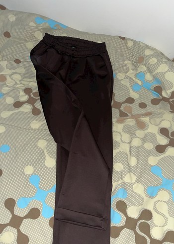 Scuba kumaş kahverengi pantolon - Görsel 3