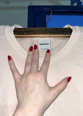 Bershka bej renk sweat - Görsel 2