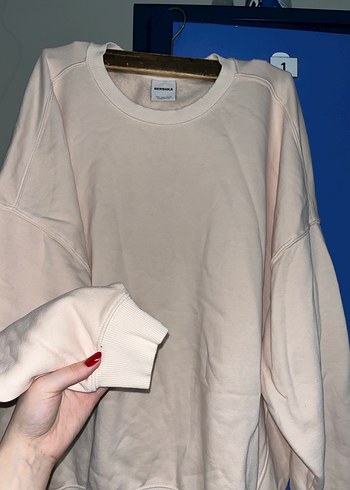 Bershka bej renk sweat - Görsel 3