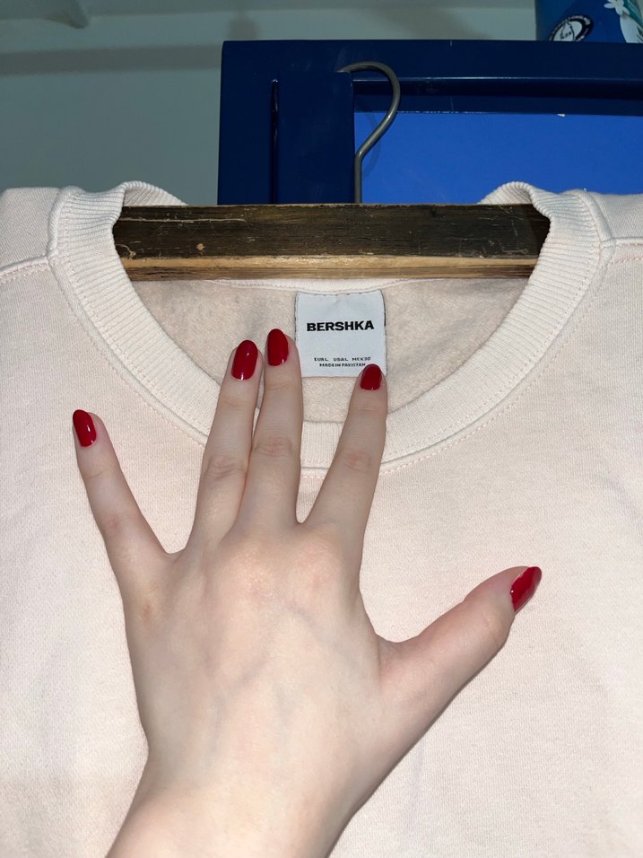 Bershka bej renk sweat - Görsel 2