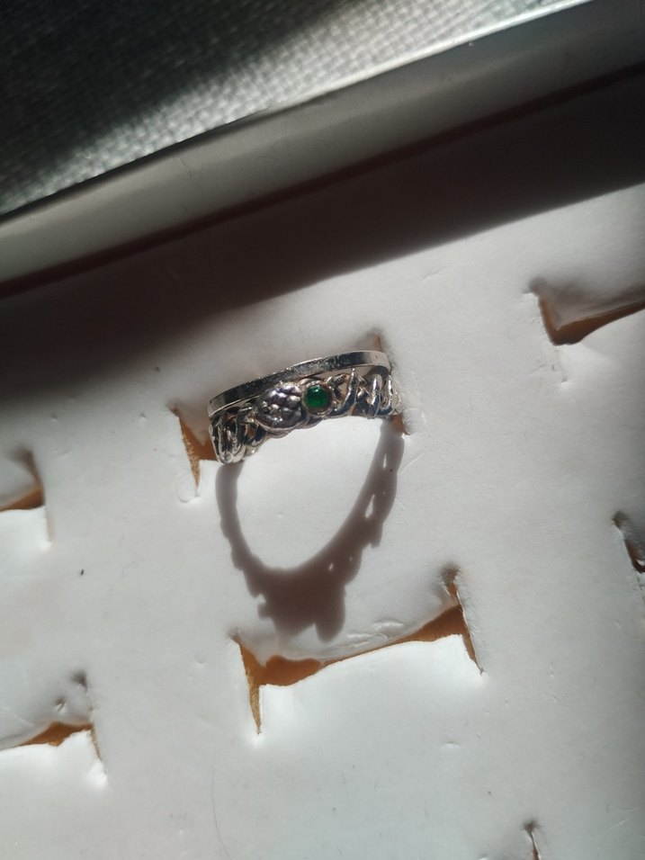 Yeşil Boncuklu Yılan Desenli Bohem Yüzük - Görsel 2